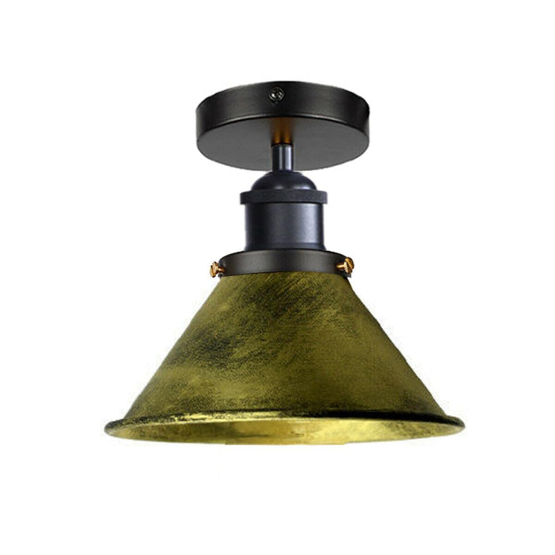Flush Mount Küchenlampe im Vintage Look Grün E27