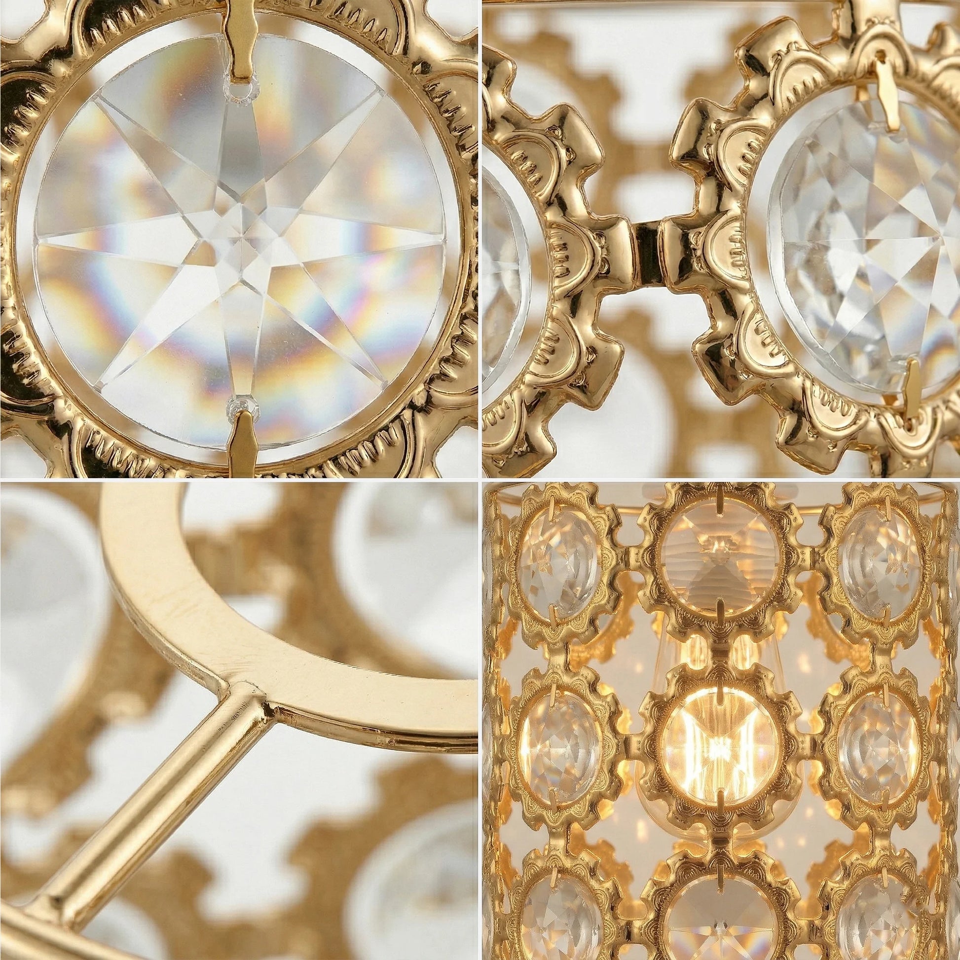 Funkelnder Lampenschirm Gold Deko