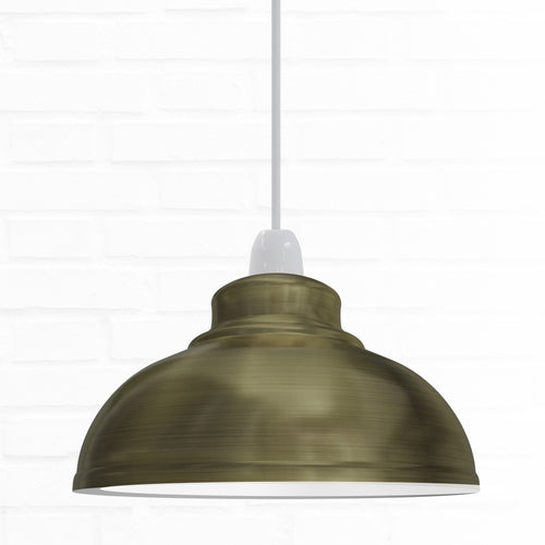 Grüner Messing-Pendellampenschirm aus Metall – 29 cm Retro-Design | 60 W~2884