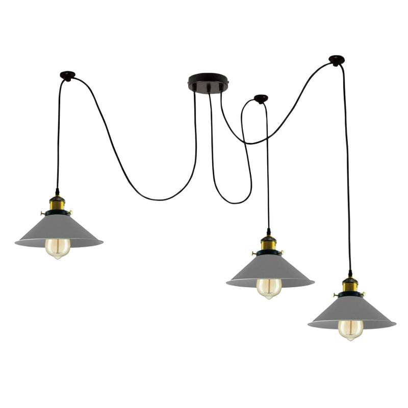 Graue Vintage Pendelleuchte