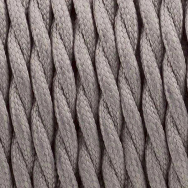 1m/5m/10m 3 adriges Grau Textilkabel elektrisches gedrehtes Kabel Stoffummantelung~2753