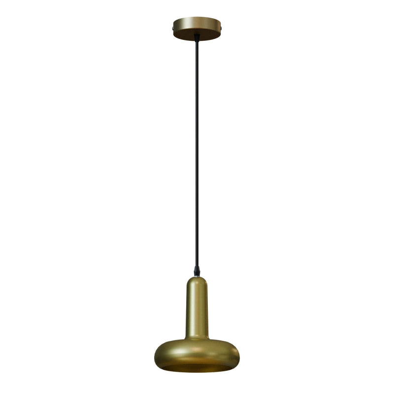 Höhenverstellbare Vintage Metallleuchte Gelbmessing