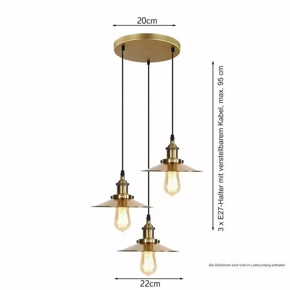 Hängelampe 3 flammig
 Pendelleuchte Deckenleuchte 