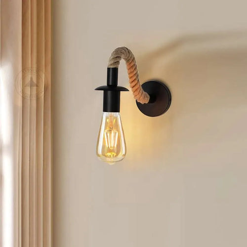 Vintage Wandlampe mit Seil arm im industrial style~2638