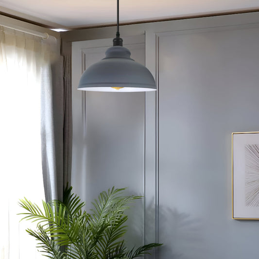 Pendelleuchte grau Ø 29cm Hangelampen E27 Fassung