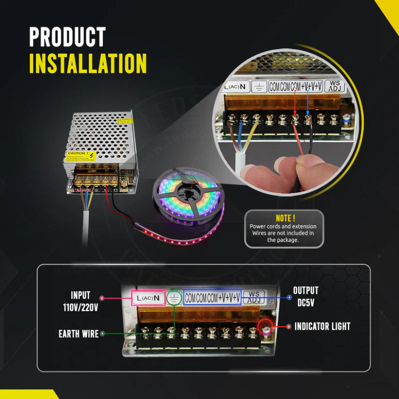 Hochleistungs 50W Netzteil für LED-Streifen