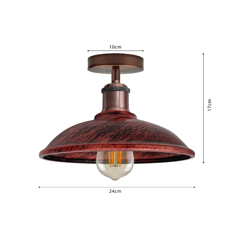Industrial Deckenleuchte Rost-Optik 24cm
