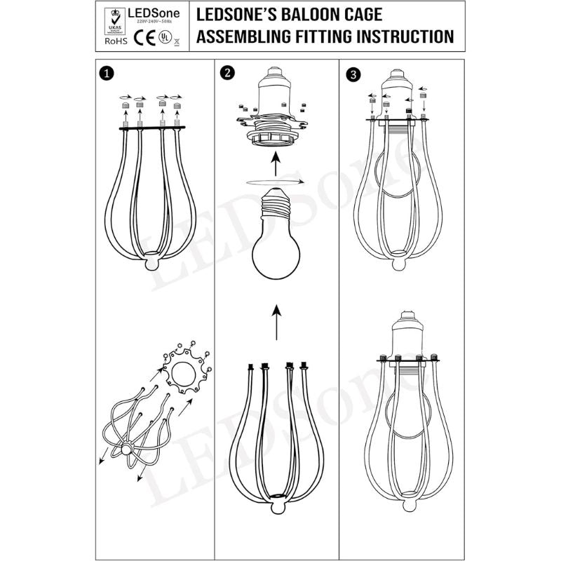 Industrial Flush Mount Lampe, 27.5cm