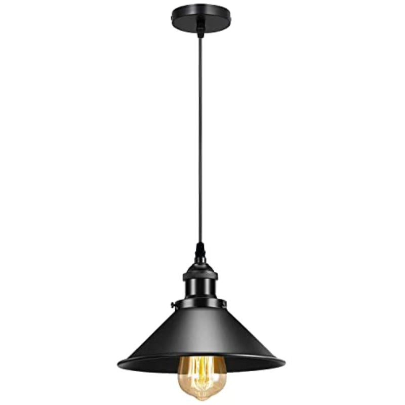 Industrie Pendelleuchte Schwarz E27