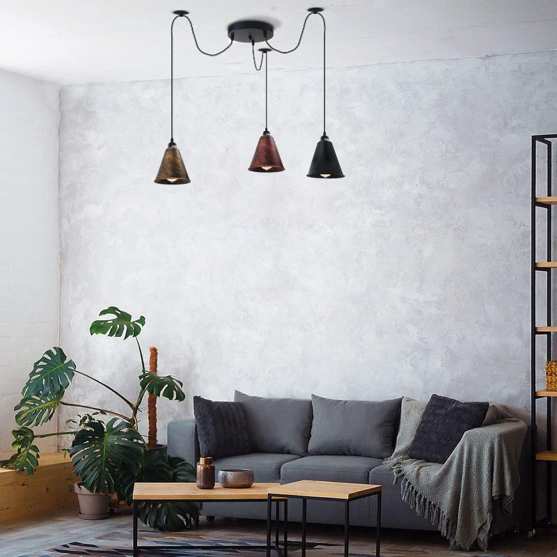 Industriedesign Pendellampe 3 flammig