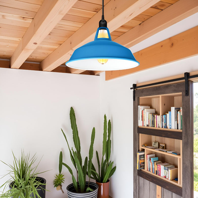 vintage-deckenlampe mit indust