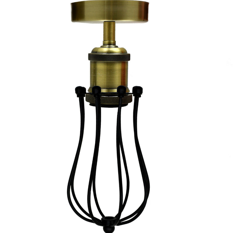 Industrielle Semi-Flush Deckenlampe aus Metall E27