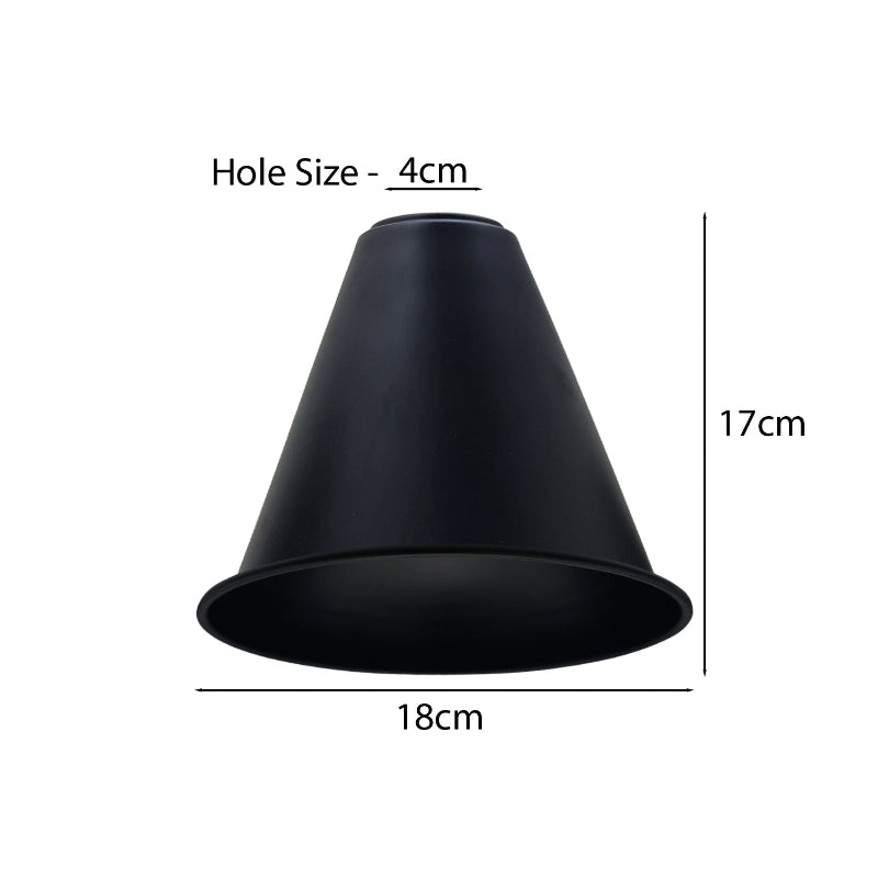 Industrieller Vintage Easy Fit Pendelleuchtenschirm aus Metall in Kegelform