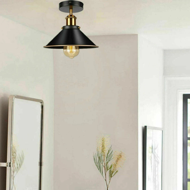 Küchenlampe schwarz gold