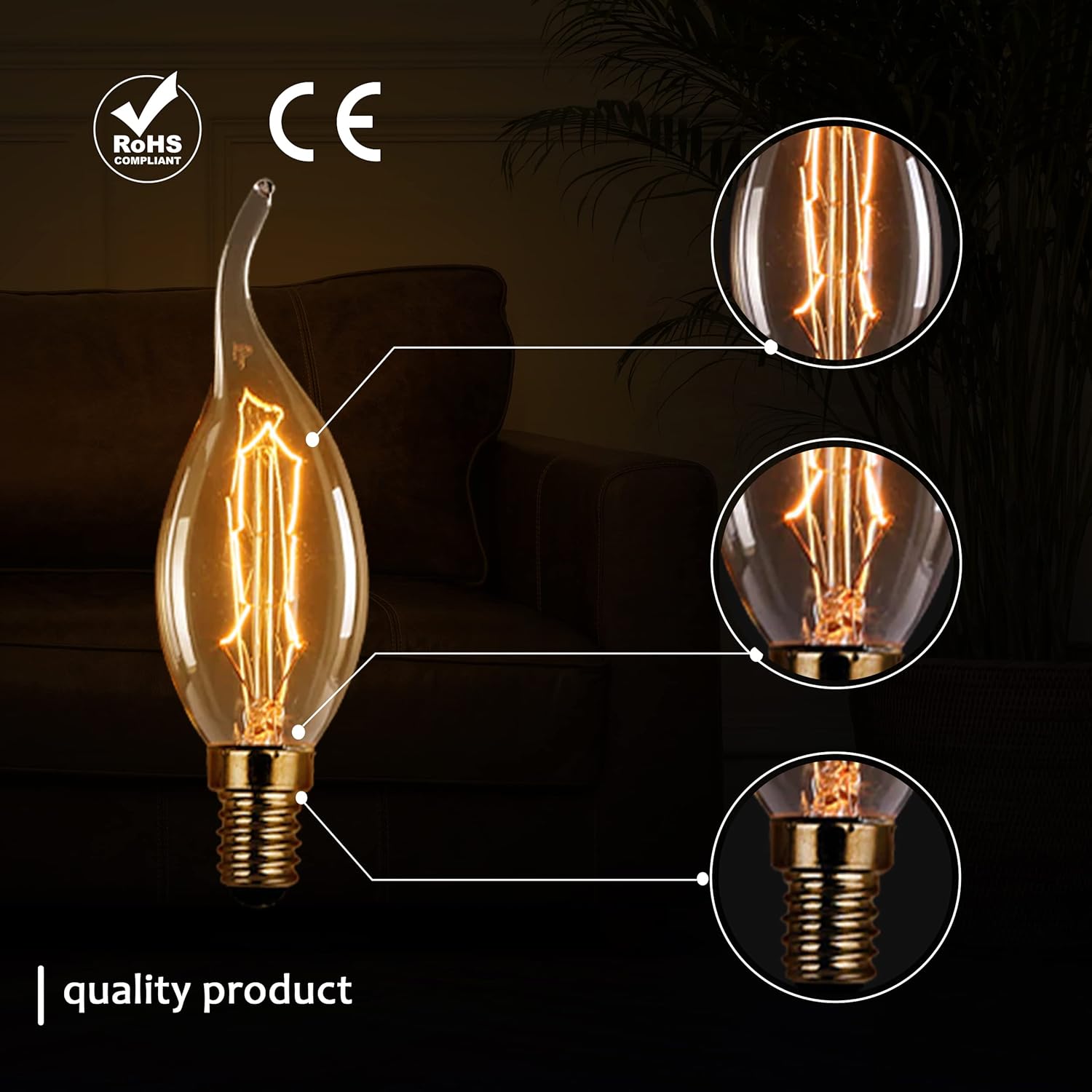 Kerzenlampe C35 60W