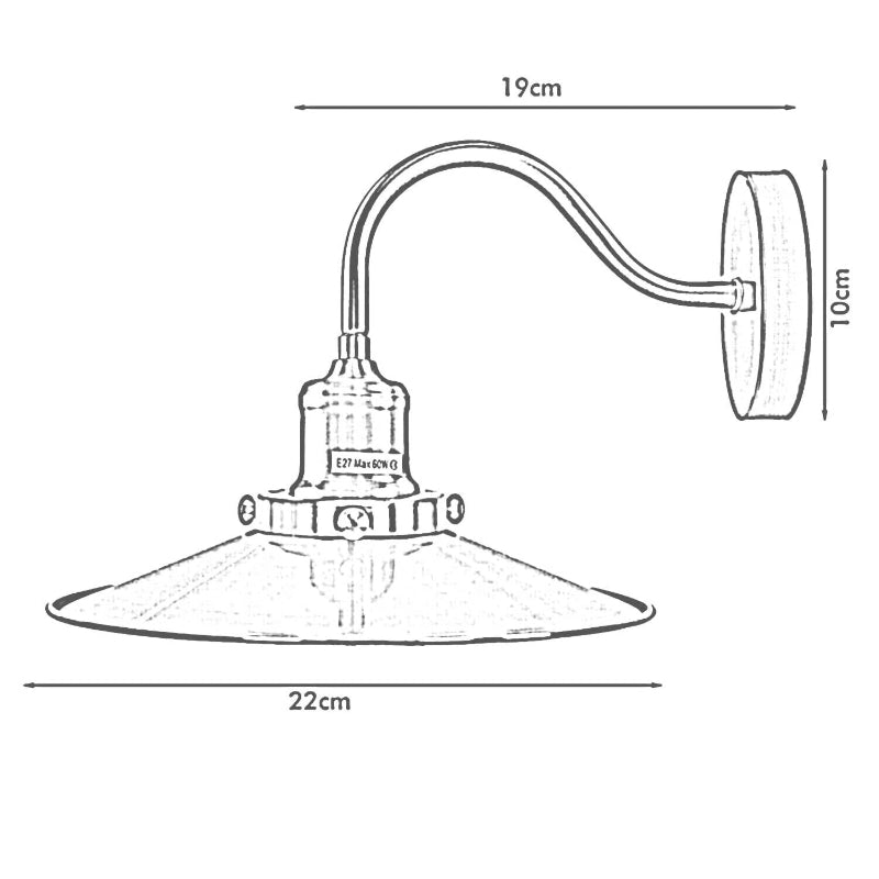Klassische Barn Light Wandleuchte Metall