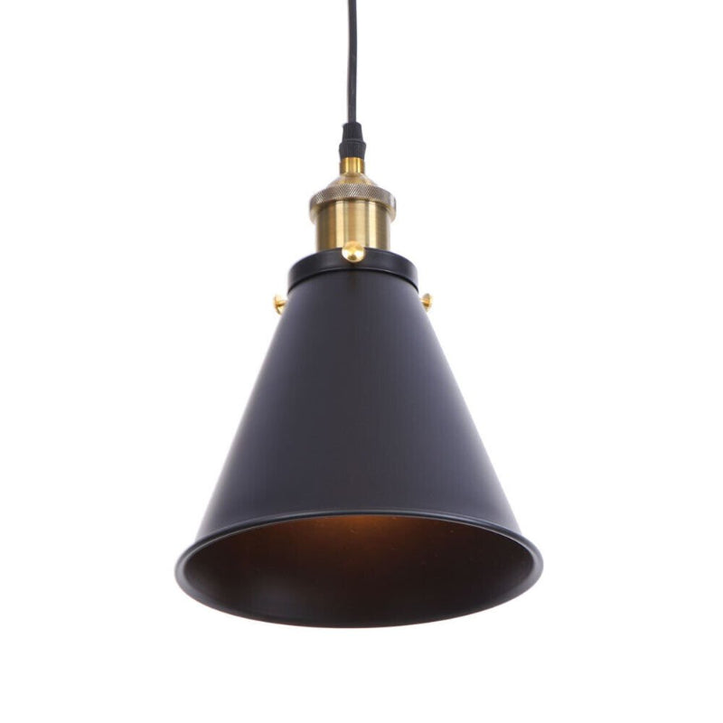 Kleine Kegel Pendellampe schwarz