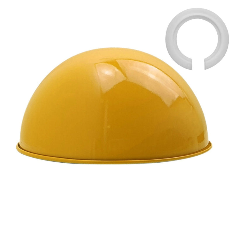 Kuppelförmiger gelber breiter Lampenschirm