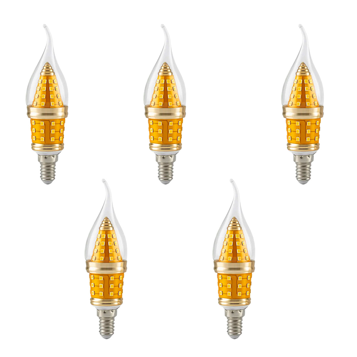12W LED Kerzenlampe Filament gebogene Spitze kaltweiß warmweiß B22-Sockel Kandelaber-Kerzenlampe~2778