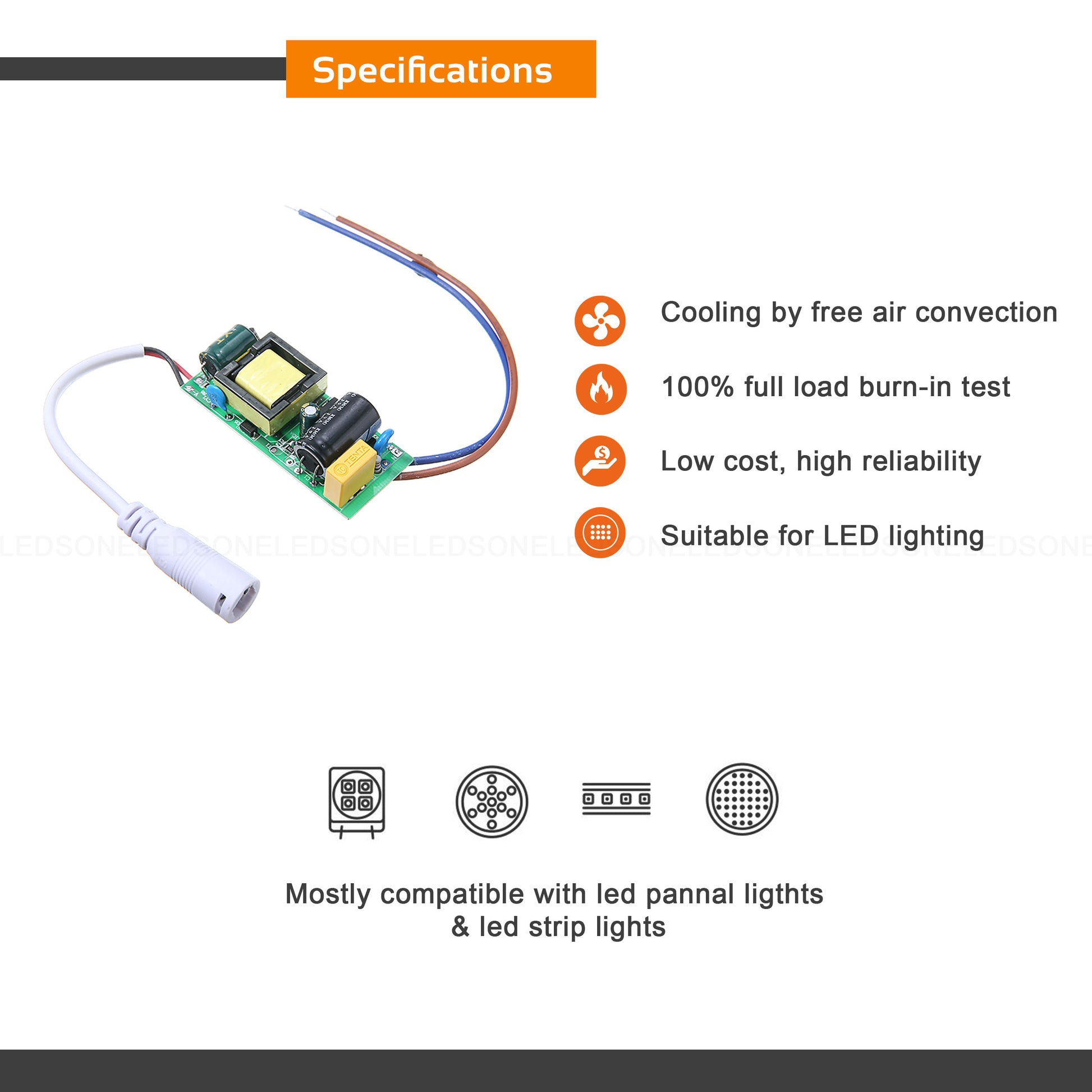 Trafo LED-Treiber AC 85-265V 50/60 Hz
