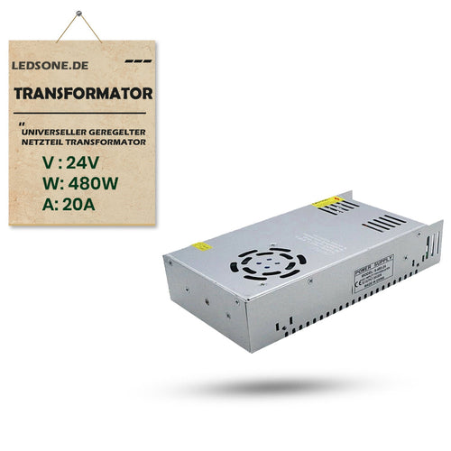 LED Trafo 24V 20A 480W Transformator Schalternetzteil ~2442