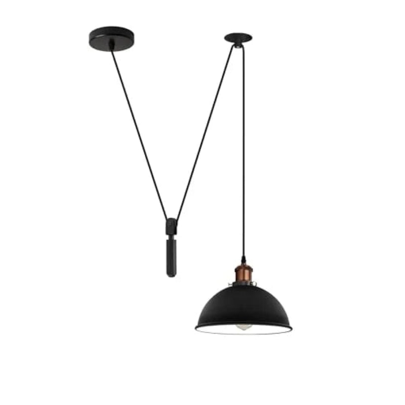 LEDSONE Seilzuglampe schwarz 21cm Schirmdurchmesser