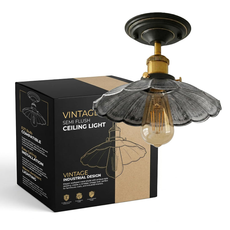 LEDSONE Vintage Deckenleuchte Semi Flush