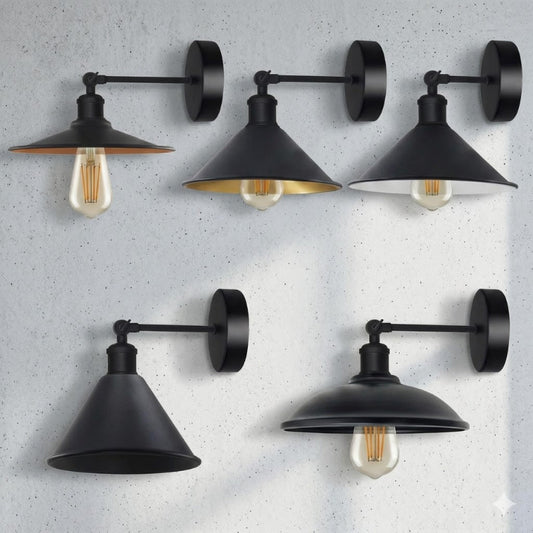 LEDSONE Vintage Wandlampe Schwarz