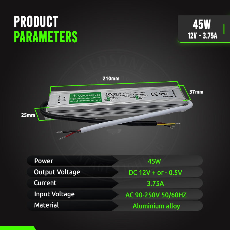 LED Trafo 12V wasserdicht für Außenbereich