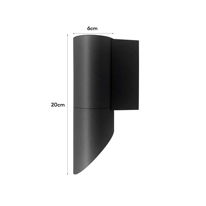 wandleuchte innen modern Schwarz 20cm 