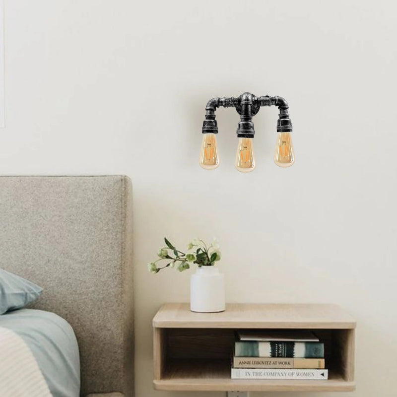  Wandleuchte innen Metall wasserohr Wandlampe