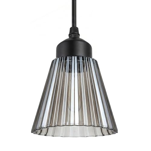 Geriffelter Glas Lampenschirm Ø12 cm | E27 , B22 ~3525