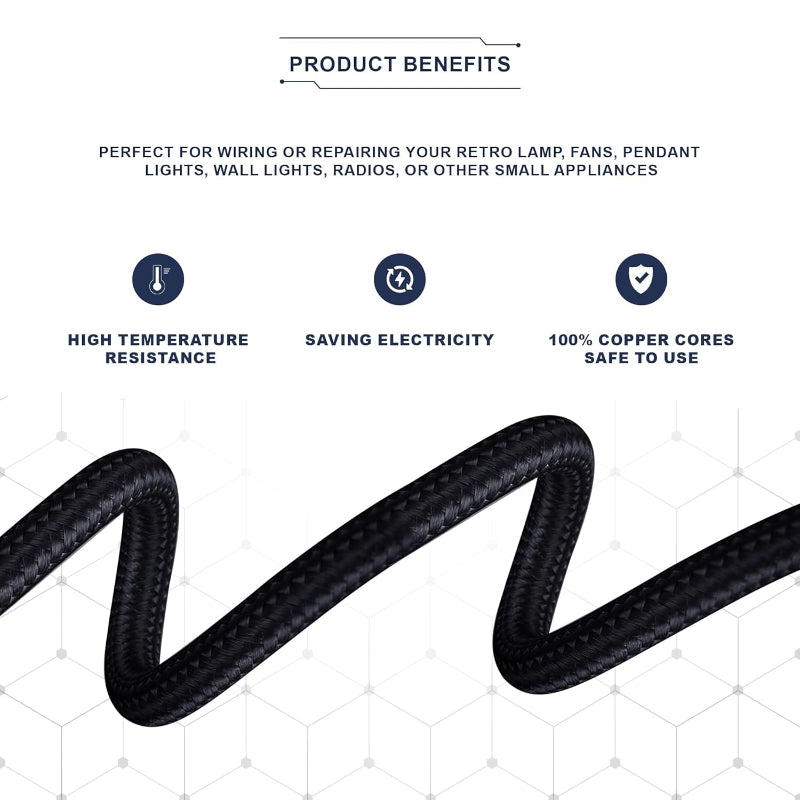 Lampenkabel Schwarz