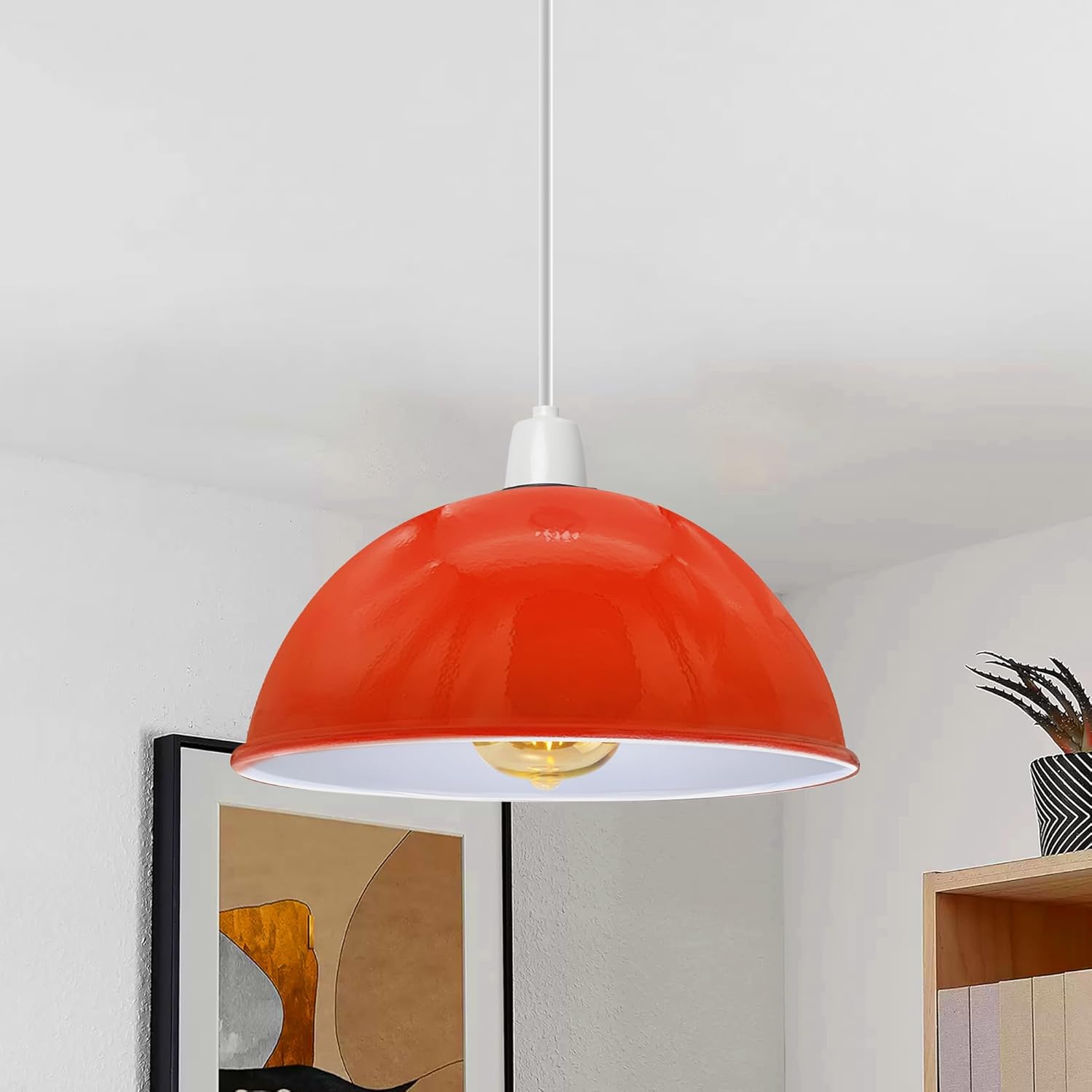 Lampenschirm in orange Farbe 