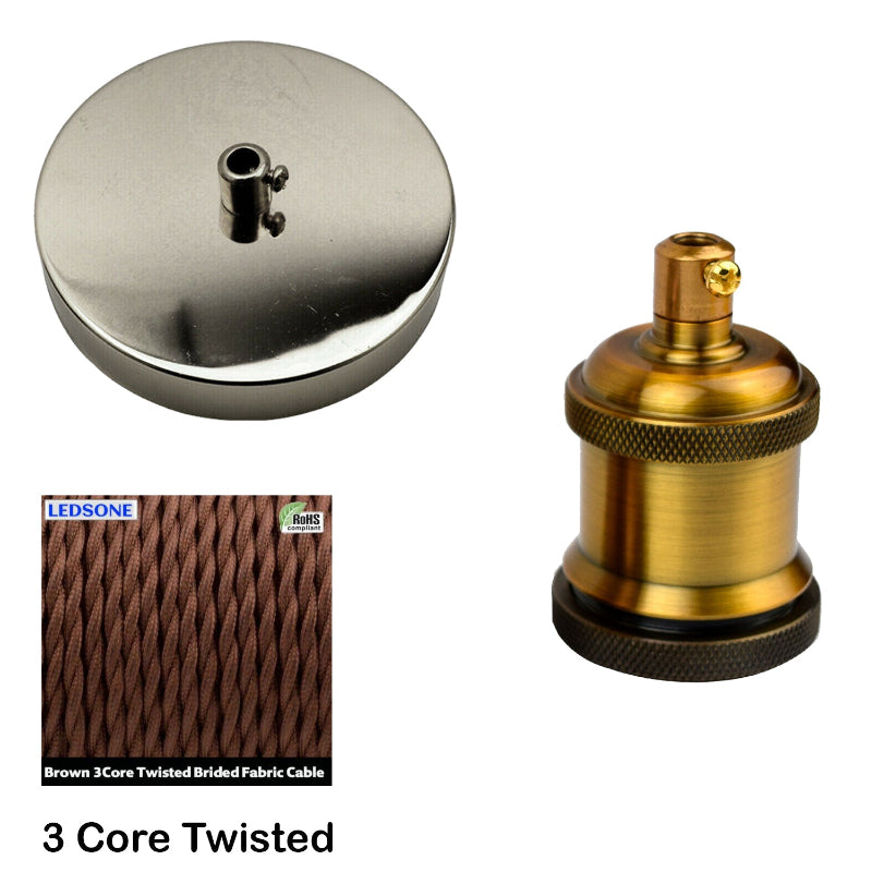 Lampenfassung aus Stoffkabel