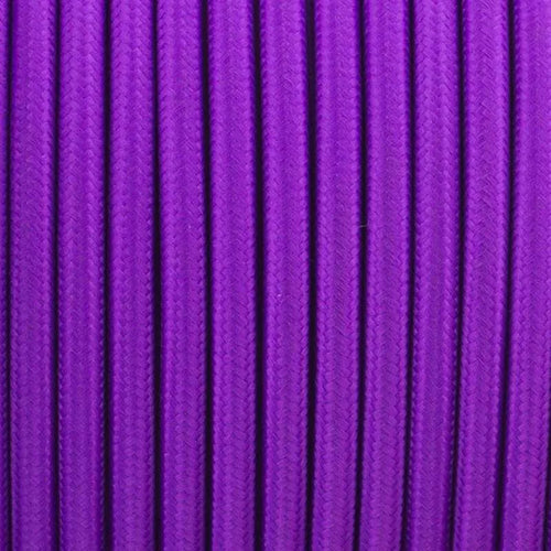 Lila 3-adriges Rund-Textilkabel E27 Fassung~2771