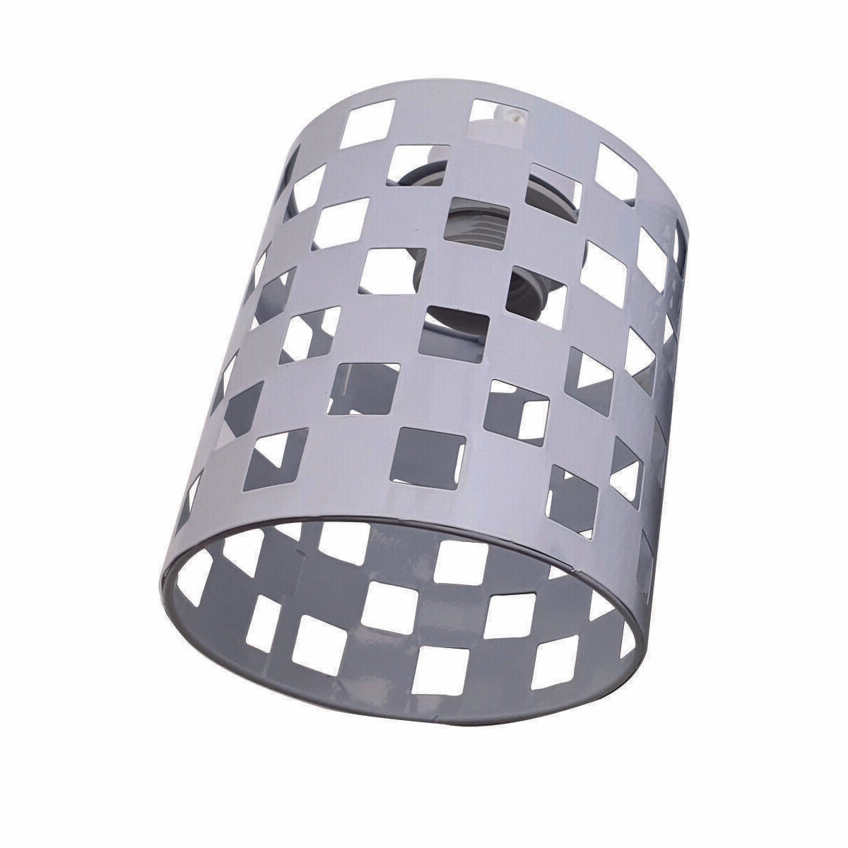 Industrieller Retro Hängelampenschirm tonnenförmiger Metall Deckenlampenschirm im Loft-Stil~2687