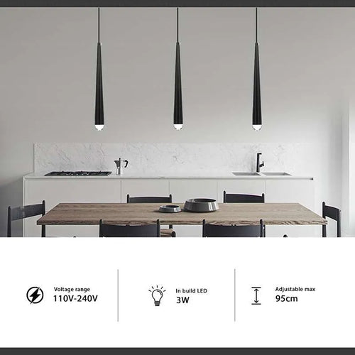 Moderne konische LED Aluminium Pendelleuchte/Industriebeleuchtung, Hängelampe für Wohn- und Esszimmer~2636