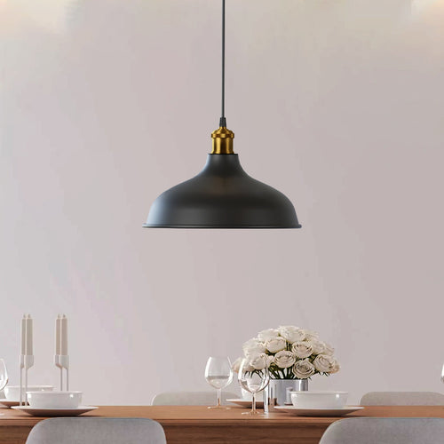 Modern Schwarz Pendelleuchte Ø 36cm mit E27 Fassung~3015