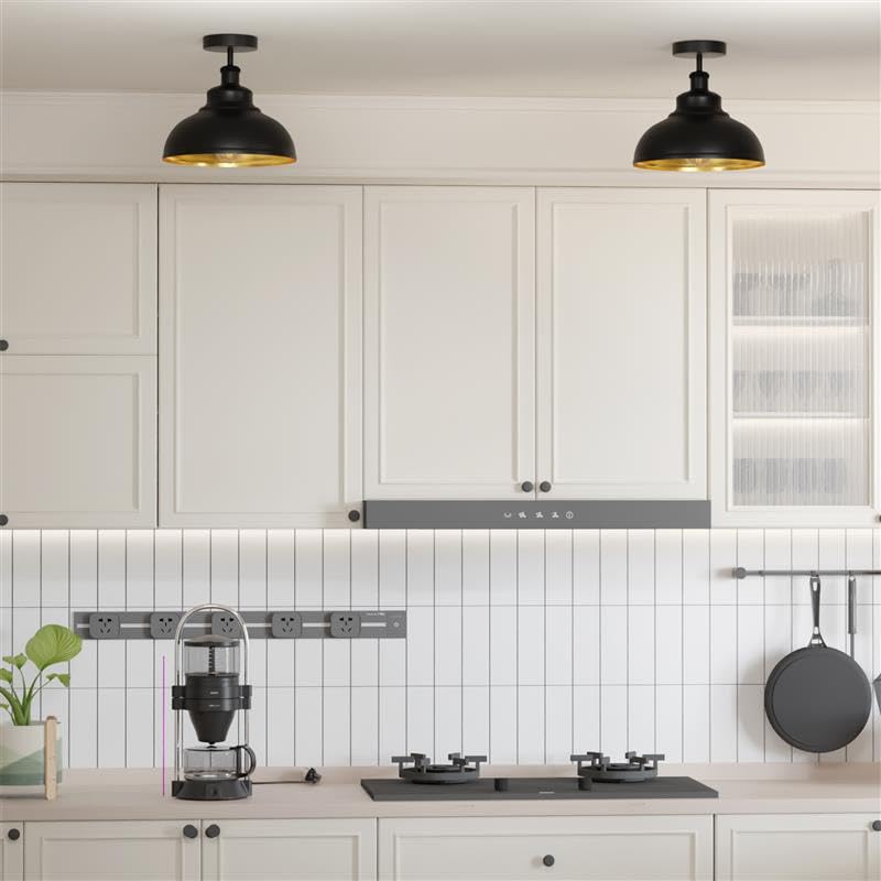 Moderne Deckenbeleuchtung Schwarz für Flur und Loft