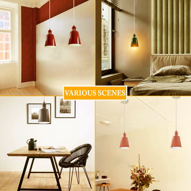 Moderne Pendelleuchte in Gelb oder Rosa für das Kinderzimmer