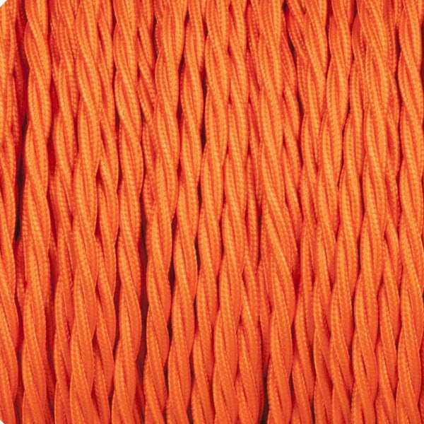 3-adriges Textilkabel elektrisch verdrilltes Kabel Gewebemantel orange 1m/5m/10m~1198