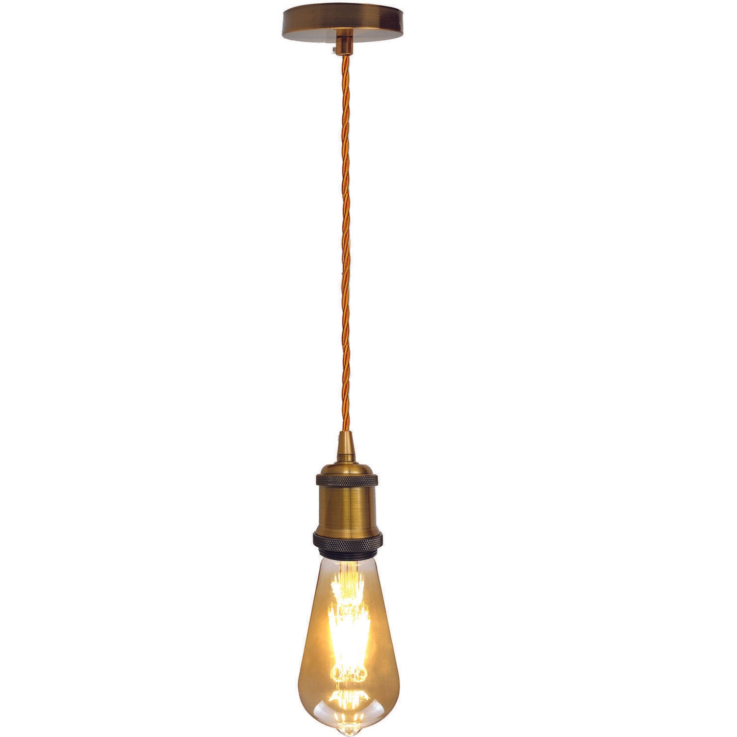 Vintage-Industrie-Hängelampe, E27-Lampenfassung, Deckenrosetten