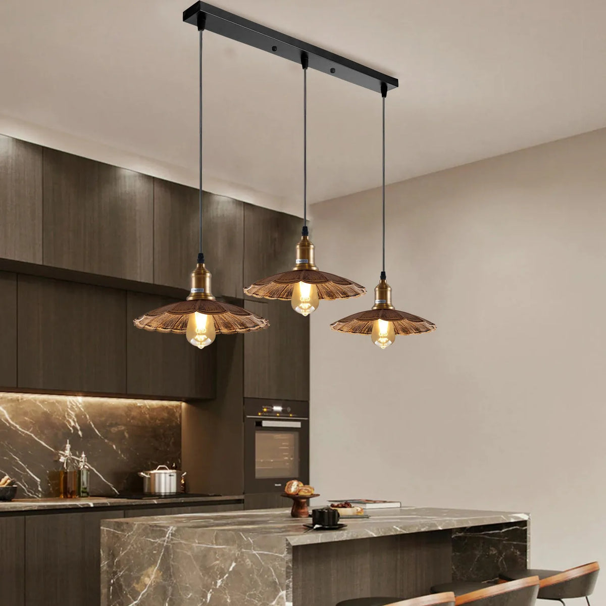 Pendellampe Industrie Design Bronze