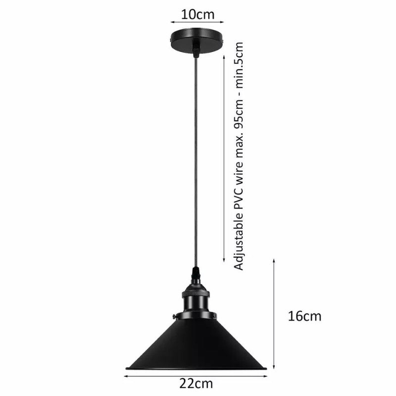 Pendellampe Metall schwarz