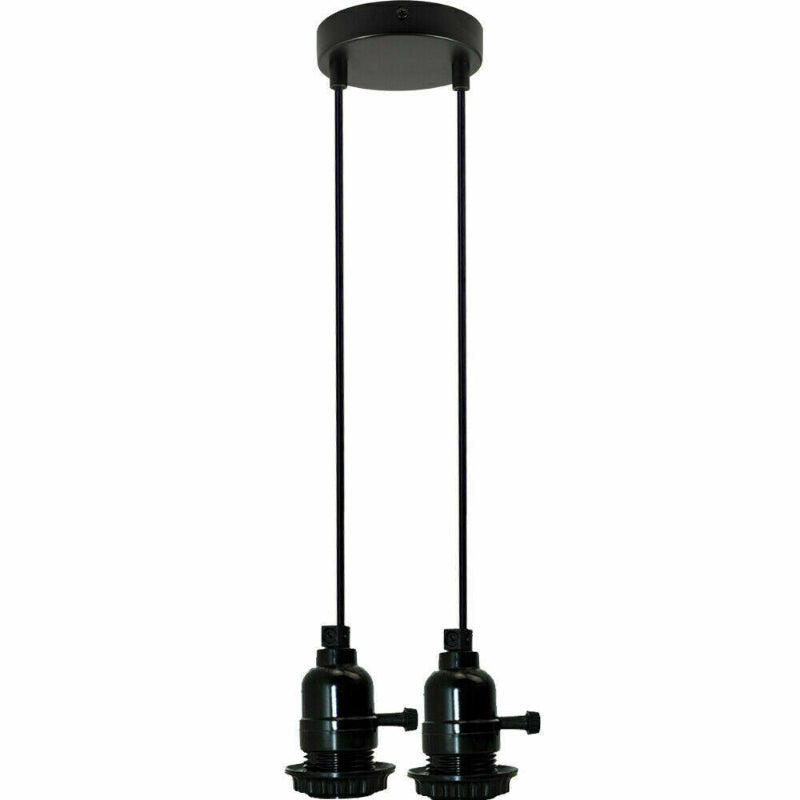 Pendelleuchte 1 bis 5 flammig mit PVC-Kabel und Schalterhalterung
