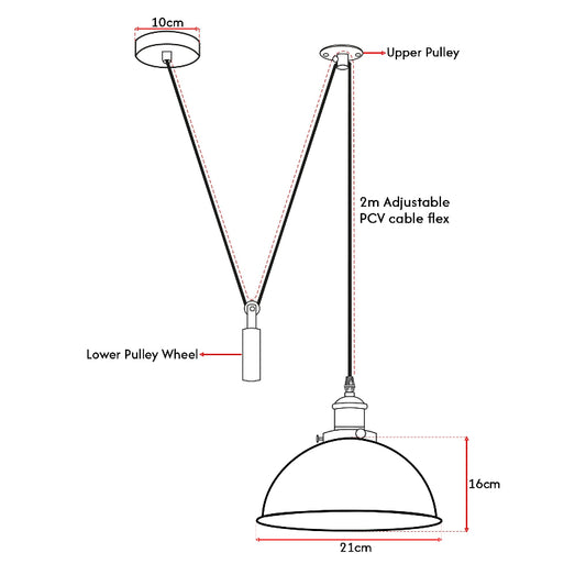  Pendelleuchte Hängelampe Ø 21cm E27 Wohnzimmer