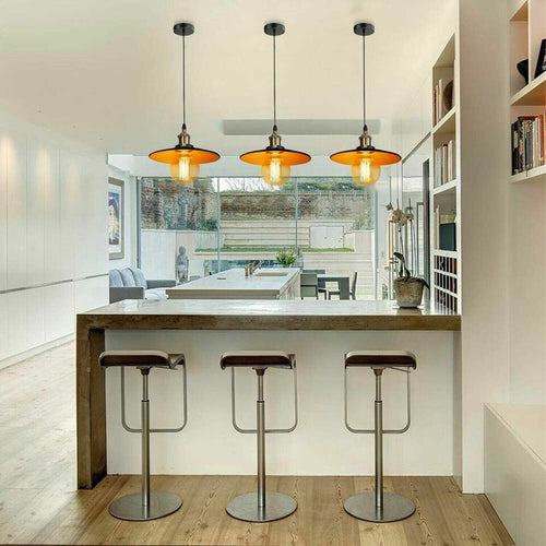 Lampada a sospensione da soffitto vintage, paralume da soffitto retrò, lampadina~2997