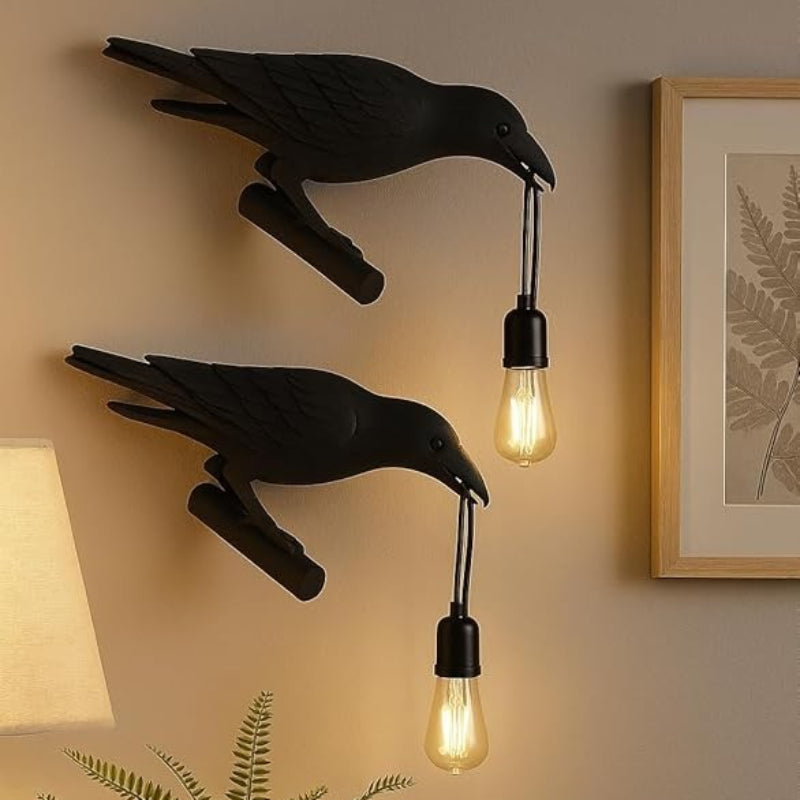 Realistische Vogel Wandlampe mit E27 Fassung