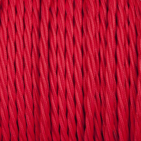 3 adriges textilkabel rot stoffkabel rot gedrehtes Kabel 1m/5m/10m~1185